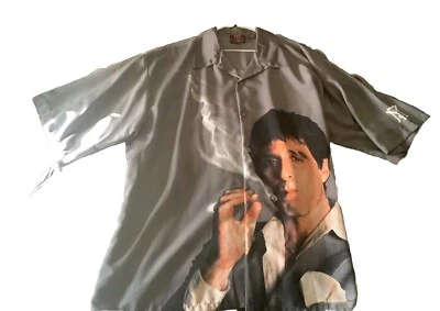 Dragonfly Scarface Tony Montana Shirt AOP Button Up Mens Size 4XL XXXXL Cigar - Image 1 of 3