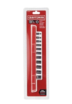 New CRAFTSMAN 11 Pc. Metric Socket Set 1/4" Dr. CMMT12041 With Rack  - Image 1 of 4
