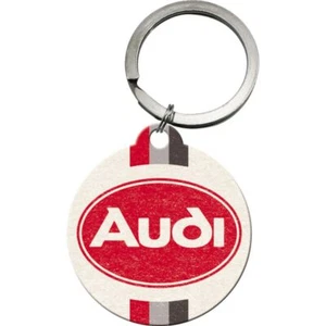 Nostalgic-Art - Edelstahl Schlüsselanhänger Ø 4cm - Audi Logo - Bild 1 von 5