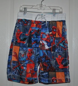 Gap Kids Boys Marvel Spiderman Print Board Shorts Swim Trunks Size 8 - Picture 1 of 12