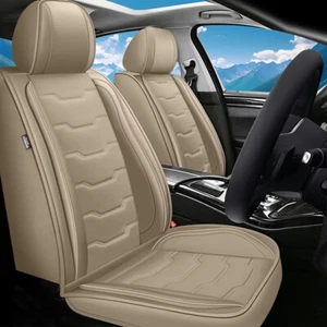 Car Front Rear Luxury Leather 5-Sits Seat Covers For Volkswagen Taos 2022-2024 - Picture 1 of 8