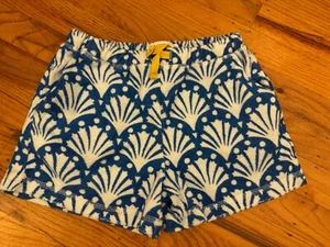 Mini Boden blue scallop shell terry shorts girls 9 Y USA - Picture 1 of 6