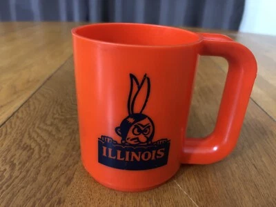 VINTAGE FIGHTING ILLINI UNIVERSITY OF ILLINOIS CHIEF ILLINIWEK MUG CUP AM-PRO - Image 1 of 4