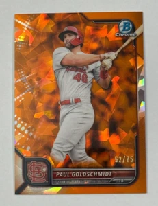 2022 Topps Bowman Chrome Sapphire Orange #42 Paul Goldschmidt /75 - Picture 1 of 2