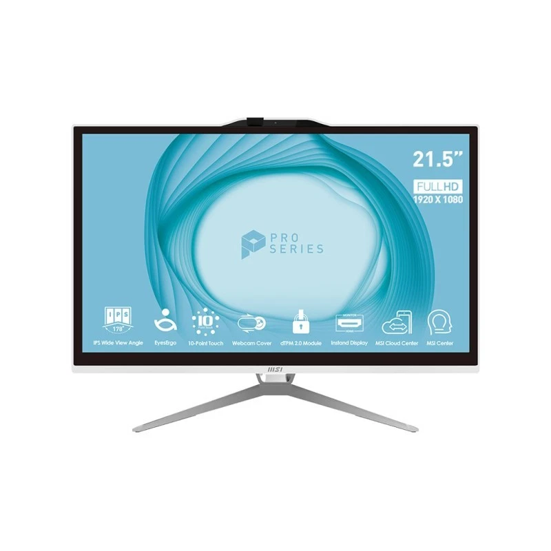 MSI PC AIO 21,5" TOUCH AP222T 13M-057IT Pentium G7400 4GB 128GB BLACK WIN 11 PRO - Immagine 1 di 1