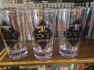 LOCAL OKLAHOMA COOP ALE WORKS 3ER-SET VERSTÄRKTE KLARE HARTPLASTIKBECHER! - Bild 1 von 5