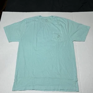REEL LEGENDS Pocket T-Shirt Large Aquamarine NWT Fishing Marlin Solid Blank - Picture 1 of 12