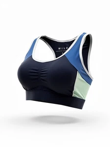 Sujetador deportivo WILO Racer Panel para mujer TALLA PEQUEÑA azul/verde nuevo con etiquetas - Imagen 1 de 8