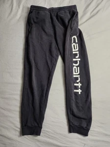Carhartt Sweatpants Fleece Joggers Womens Size Small Black White Comfort 105510 - Picture 1 of 9