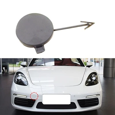 Front Bumper Towing Hook Eye Cover Unpainted For Porsche 718 Boxster 2017-2022 - Imagem 1 de 4