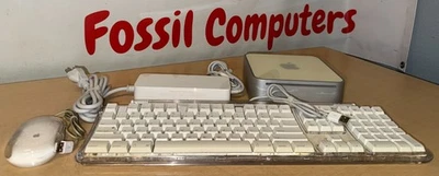Apple Mac Mini G4 PowerPC 1.42GHZ CPU 512Gb RAM 80Gb Hard Drive w/Keyboard Mouse - Image 1 of 4
