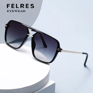 Square Classic Double Bridge Sunglasses Unisex Fashion SimpleTraveling Glasses - Picture 1 of 26