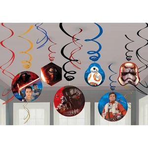 Star Wars VII Birthday Party Swirl Hanging 12 pc Decorating Kit - Picture 1 of 2