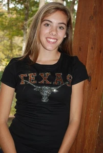Texas Strass Glitzer Shirt oder Tank XS S M L XL XXL 1X 2X 3X 4X 5X - Bild 1 von 6