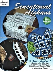 Sensational Afghans Annie's Crochet Pattern Leaflet Piano ~ Irish Rose ~ Star - Picture 1 of 1
