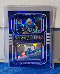 2022 Donruss Austin Ekeler Legendary Logos Blue Cracked Ice /15 SSP #LL-20 - Picture 1 of 2