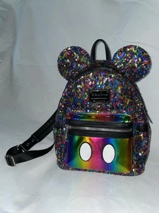 Loungefly Mickey Disney Parks Rucksack Handtasche mehrfarbig Pailletten - Bild 1 von 18