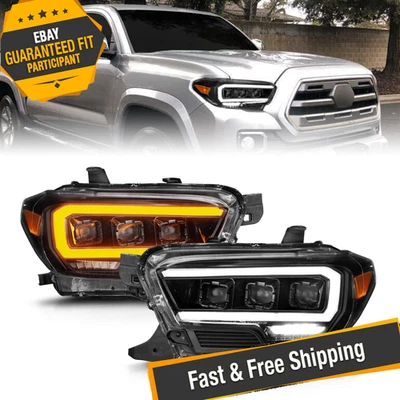 Anzo Black Sequential U-Bar Projector LED Headlights for 2016-2022 Toyota Tacoma Foto 1 de 4