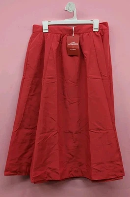 The Occasion By Old Navy Petite High Waisted Taffeta Midi Skirt Large Aurora Red - Image 1 of 4