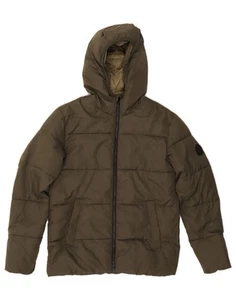 JACK & JONES Mens Hooded Padded Jacket UK 34 XS Green Polyester CP43 - Picture 1 of 3