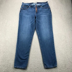 LOFT Jeans Womens Size 29/8 Boyfriend Mid Rise Button Fly Medium Wash Denim - Picture 1 of 12