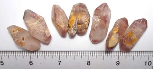 Lithium Quartz Rough - 7  Double Terminated Crystals -   Brazil  xt483 - Picture 1 of 9