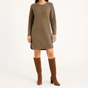 CABLE & GAUGE strukturiertes Modal-Mix Kleid Größe Medium Langarm Dolman Etuikleid - Bild 1 von 8
