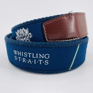 Whistling Straits Golf Gürtel Herren 44 YRI bestickt Canvas Leder Made in USA - Bild 1 von 9