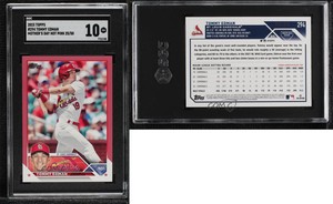 2023 Topps Series 1 Mother's Day Hot Pink /50 Tommy Edman #294 SGC 10 GEM