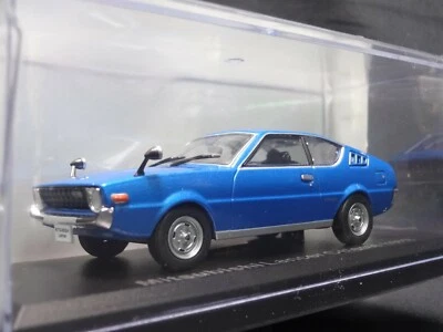 1/43 Mitsubishi Lancer 1975 Blue Scale Box Mini Car Display Diecast Vol 105 - Image 1 of 4