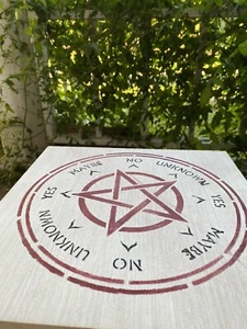 ouija board Spirit Board Hand Made Wood 13”x13” Ghost - Picture 1 of 2