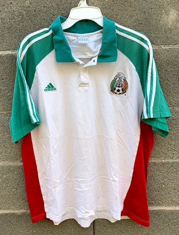 2007 Mexico National Soccer Team Adidas Polo Shirt sz XL Tall El Tri Cover