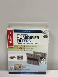 Sunbeam SFU001 Cool Mist Universal Humidifier Filters 2 Pack NEW Triple Layer - Picture 1 of 7