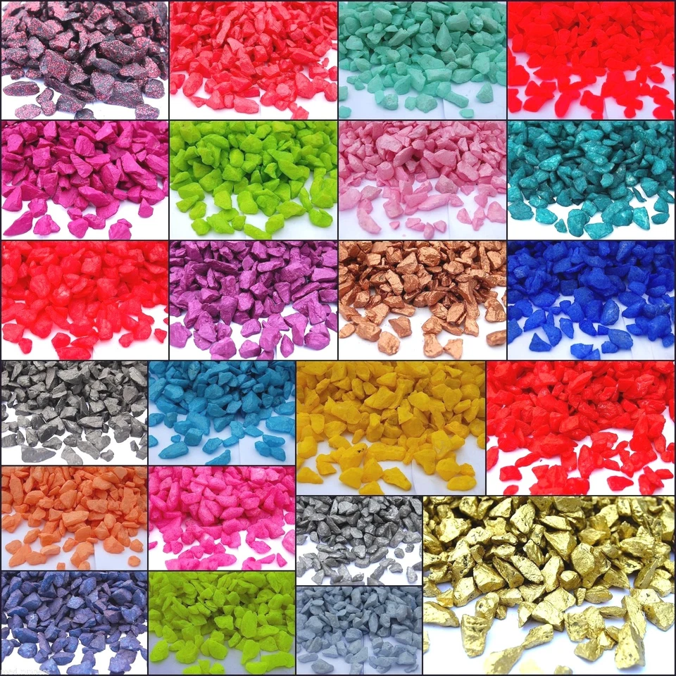 Quartz Colour Pebbles Stone Beads Table Decoration Garden Pots Grave BULK BUY