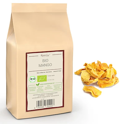 (23,50 EUR/kg) 1kg organic mango pieces dried, unsweetened & unsulfurized - Image 1 of 4