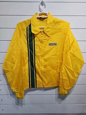 Vtg Seattle Supersonics NBA Basketball Varsity Jacket Coat Mens Size XL SONICS - Image 1 of 4