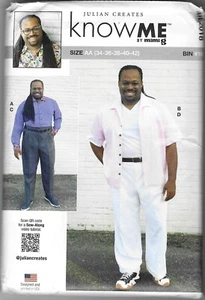 CAMISAS Y PANTALONES KNOW ME 2018 PATRÓN DE COSTURA PARA HOMBRE TALLA 34-42 SIN CORTAR 2023 - Imagen 1 de 2