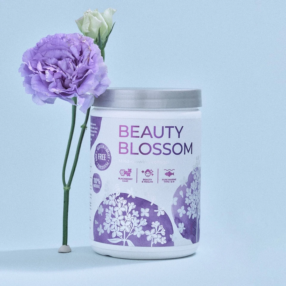 Peptídeos de colágeno marinho puro + vitamina C e ácido hialurônico sabor amora - Imagem 1 de 4