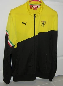 FERRARI SCUDERIA PUMA SPORT LIFESTYLE JACKET OFFICIAL M YELLOW BLACK - Picture 1 of 3