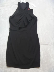 Carmen Marc Valvo Infusion Womens sz 16 Black Cocktail Party Dress Bare Shoulder - Picture 1 of 9