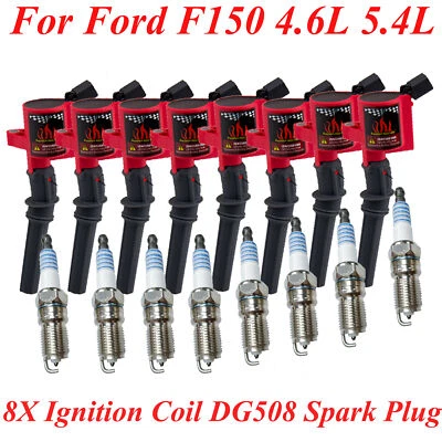 8 катушек зажигания и свечей зажигания для Ford Crown Victoria Expedition 2000-2004 4,6 л - Изображение 1 из 4