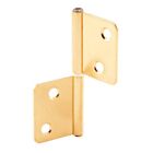 N 7025 Bi-Fold Door Hinges, Non-Mortise Style, Brass Plated (1 Pair)