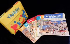 Lot of 8 Vintage Highlights for Children and Carrying Case No Writing *Fresh* - Imagen 1 de 7
