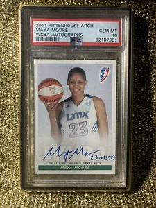 Maya Moore 2011 WNBA Rittenhouse Minnesota Lynx UConn Autograph Auto RC PSA 10 - Picture 1 of 4