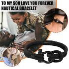To My Son -Love You Forever Nautical Bracelet Waterproof Paracord Watch H8V8