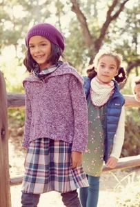 Tea Collection Girl Munter Haus Sweater Eggplant Purple Size 4 Long Sleeve - Picture 1 of 8