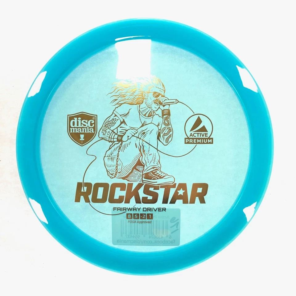 DISC GOLF DISCMANIA ROCKSTAR ACTIVE PREMIUM PLASTIC FAIRWAY DRIVER 176g BLUE - Image 1 of 1