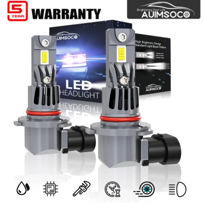 2X White Led Headlight High Bulbs Conversion 9005 For Ford Thunderbird 1990-1993 - Image 1 of 4