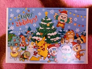 Lächeln Seminar Pokemon Weihnachts Postkarte nicht zu verkaufen Nintendo Happy Holidays - Bild 1 von 2
