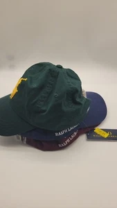 NUEVO CON ETIQUETAS Polo Ralph Lauren Big Pony Gorra Talla Única Correa Ajustable Verde Rojo Azul Marino 0004 - Imagen 1 de 8